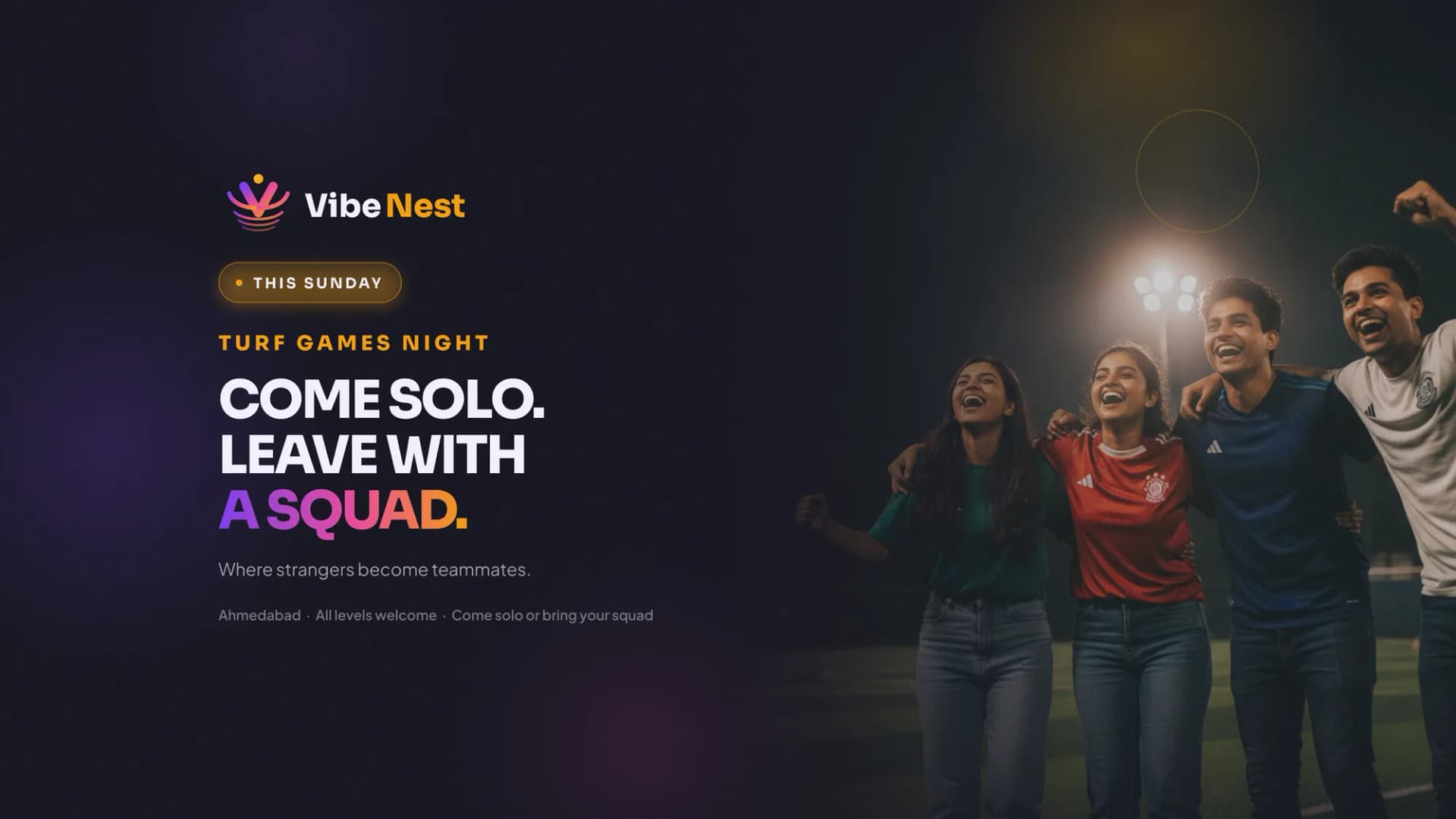 Turf Games Night | Come Solo. Leave With A Squad.